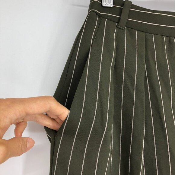 Aritzia Babaton Modesto Dress Pants Green with White strips Size 00 - Picture 9 of 16